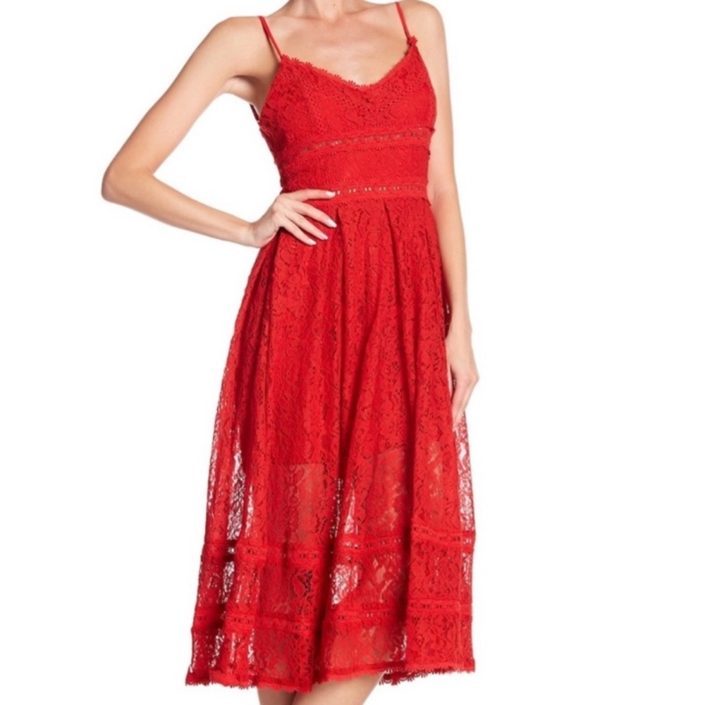 NSR midi lace dress
